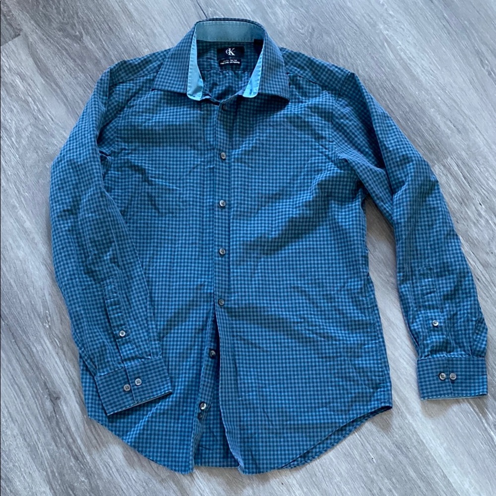 Calvin Klein Blue Casual Button Down Shirt